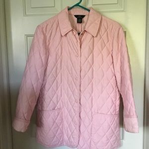 Brooks Brothers Quilted Fall Jacket Pink 8